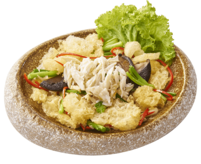 กระเพาะปลาผัดเนื้อปู