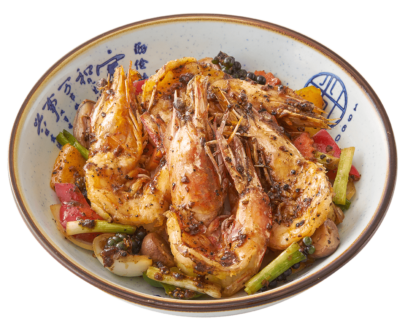 กุ้งผัดพริกไทยดำ