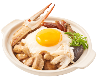 ข้าวหน้าไก่น้ำแดงเนื้อปู
