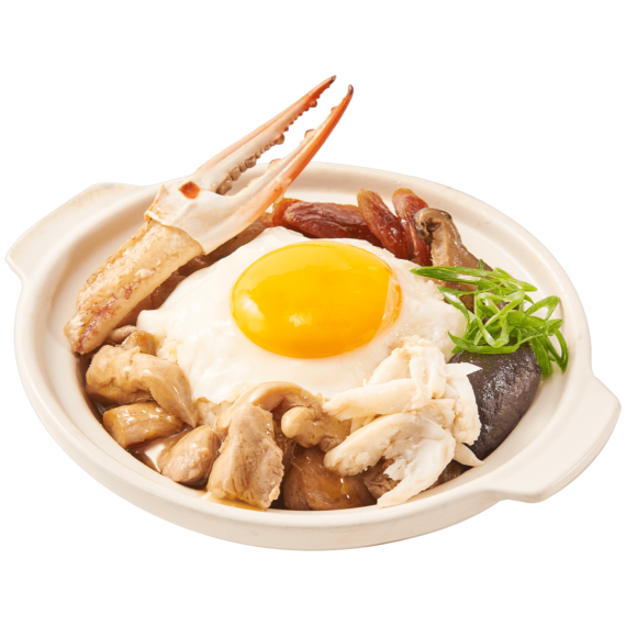 ข้าวหน้าไก่น้ำแดงเนื้อปู