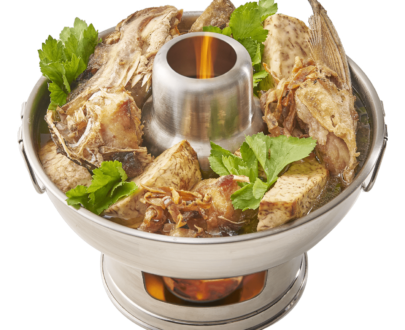 หัวปลาจีนต้มเผือกหม้อไฟ